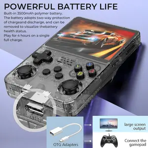 R36s Pro Retro Handheld Game Console, 3.5in IPS , 64GB Preloaded with 40000+Classic Games, Portable Game Console,30 +Game Emulator, Linux System,3500mah Rechargeable Battery