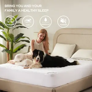 SpringGlowUp【BEDLORE】Small Copper Coins Design Waterproof Mattress Protector: Breathable & Noiseless Bamboo Cooling Sheet Set With Soft Fitted Cover, Machine Washable & Deep Pockets. Ideal For Home Decor, Hotel Bedding, And School Dorm Rooms.