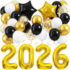 2026 Black and  Graduation Decorations Balloons Kit - 40 Inch  2026 Number Balloons, Graduation Party Supplies 2026 for High School College Graduation, Class of 2026 Grad Decor