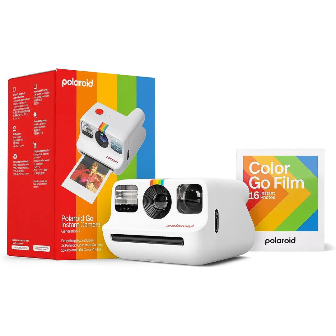 Polaroid Go Generation 2 - Mini Instant Camera + Film Bundle (16 Photos Included) - White (6282) Polaroid Go Generation 2 - Mini Instant Camera + Film Bundle (16 Photos Included) - White (6282)
