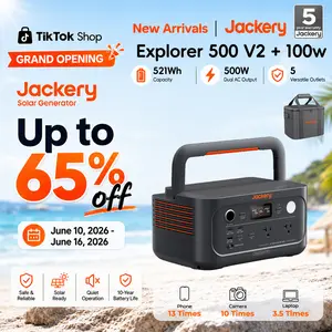 [Opening Ceremony]  Jackery Explorer 500 v2 Portable Solar Generator with S-Size Carrying Case Bag, 508Wh LiFePO4, 500W AC / 1000W Peak, Portable Power for Outdoor Adventures