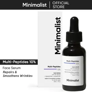 Minimalist Multi Peptide Anti Ageing Face Serum | Anti Wrinkle Collagen Boosting Overnight Repair Serum | For Women & Men | 1 Fl Oz/30 ml