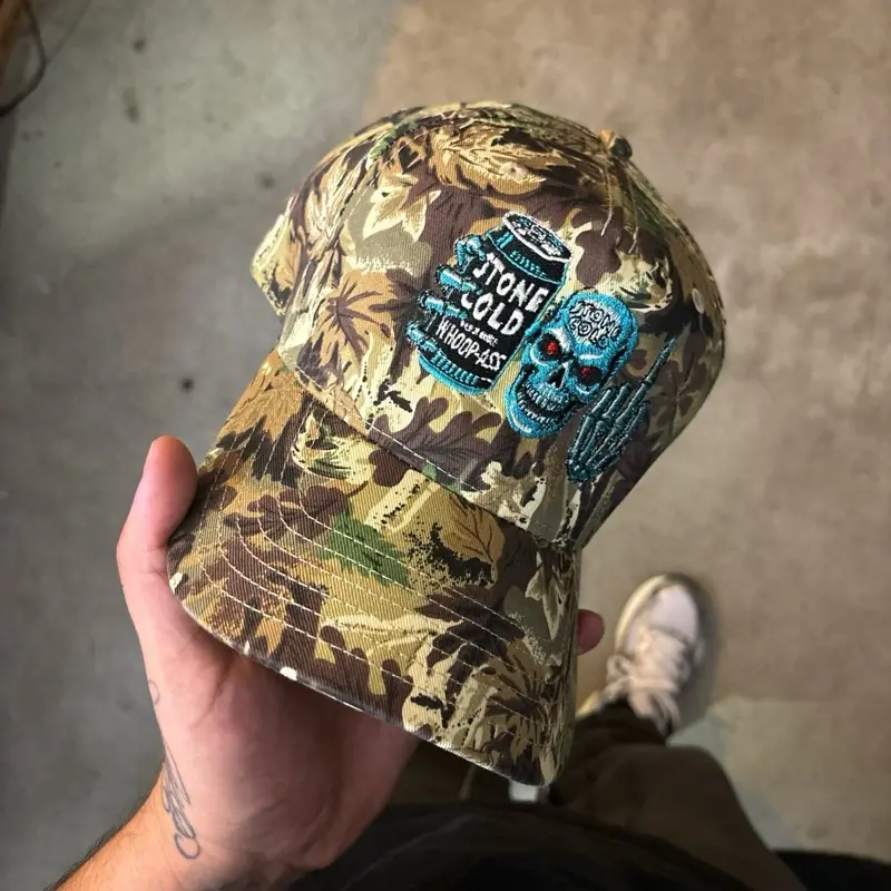 Stone Cold Steve Austin whoop ass camo Trucker Hat