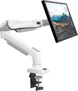 HUANUO Single Monitor Mount, 13 to 32 Inch Monitor Arm, Adjustable Monitor Stand, Vesa Mount with Clamp and Grommet Base - Fits 4.4 to 19.8lbs LCD Computer Moni