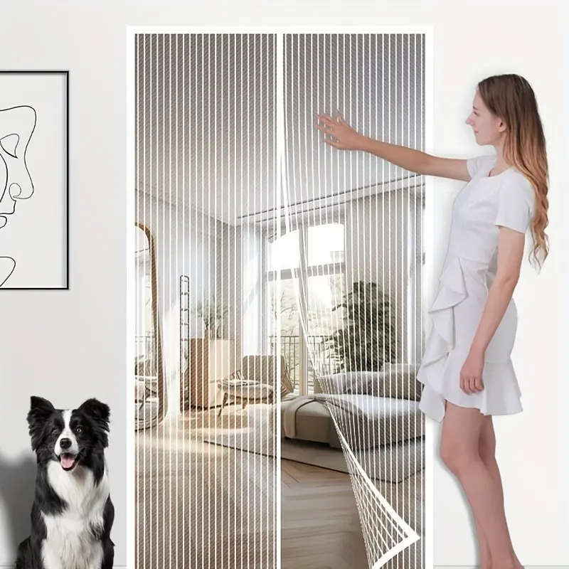 Magnetic Eva Door Curtain, Magnetic Screen Door, Clear Magnetic Doors, Windproof Insulated Transparent Partition, Home Use, Auto Adhesive Easy Clean, Kitchen Bedroom Air Conditioning Door