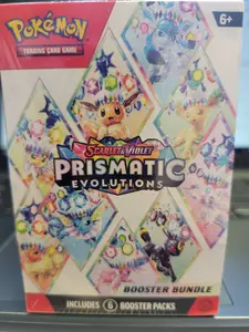 Pokémon Prismatic Evolutions Booster Bundle - 6 Booster Packs for Collectible Cards & Strategic Gameplay - Perfect for Fans & Enthusiasts