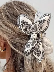 New Boho Style Butterfly Clip, High-End Back-Of-Head Ponytail Accessory, Dual-Sided Shark Clip, Vintage Hair Clip, Barrettes Hair Clips, All Seasons