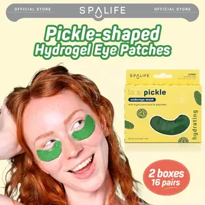 In a Pickle Eye Patches | Hydrating & Smoothing Undereye Patches with Hyaluronic Acid, Peptides & Glycerin | Affordable Eye Patches for dark circles, puffiness & Dryness | Gifts for Teens | 16 Pack