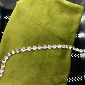 One Code Long Rhinestone Hand Sewn DIY Clothing Embroidery, Fashion Accessories for Clothes Shoes Bags, Decorative Rhinestones, Sparkling Rhinestone, Bling Rhinestone