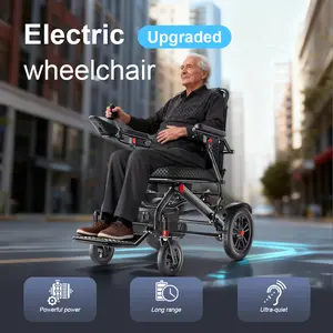 Lightweight Foldable Electric Wheelchair for Adults & Seniors - 300 lbs Capacity, 15Ah Long-Lasting Battery, Portable Travel Mobility Scooter with LED Display, Anti-Tip Wheels, FDA Approved