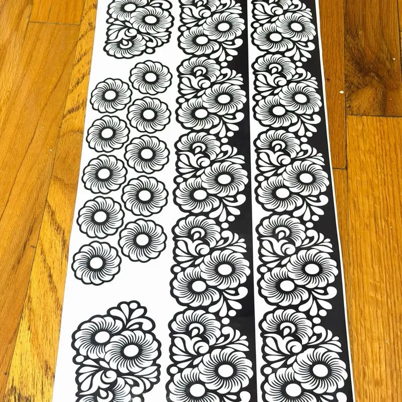 Henna Tattoo Stencils Full Set D55 - All Cleaner Design, for Palm+Feet+Finger, Temporary Body Art for Adults, Works with Henna Cone, Glitter Tattoo Compatible