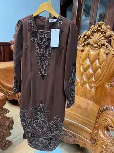 Malay Ladies Traditional Dress, Baju Kurung 9154