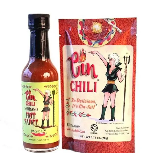 CIN CHILI & COMPANY Cin Chili Dry Seasoning Mix & Cin Chili Serrano Hot Sauce Combo