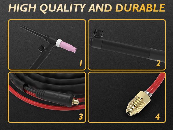 TOOLIOM 150A Lift TIG Torch, 13ft Air-Cooled Welding Gun, 10-25mm² Dinse Connector, Compatible with TOOLIOM TL-135S, TL-135S PRO, ARC-135PRO and MIG-135 PRO Welder