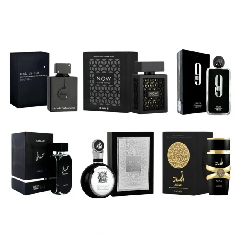 High value bundle men’s fragrance | Club de Nuit intense man + Lattafa Asad + Afnan 9 PM + Fakhar men + Hayaati + Rave now men | 3.4 fl.oz | value bundle