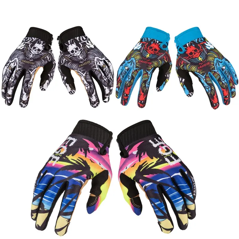 Motocross MX Gloves, Motorcycle Riding Gloves, Full Finger Bike BMX MTB ATV Off Road Mountain Cycling Gloves Protective Gear