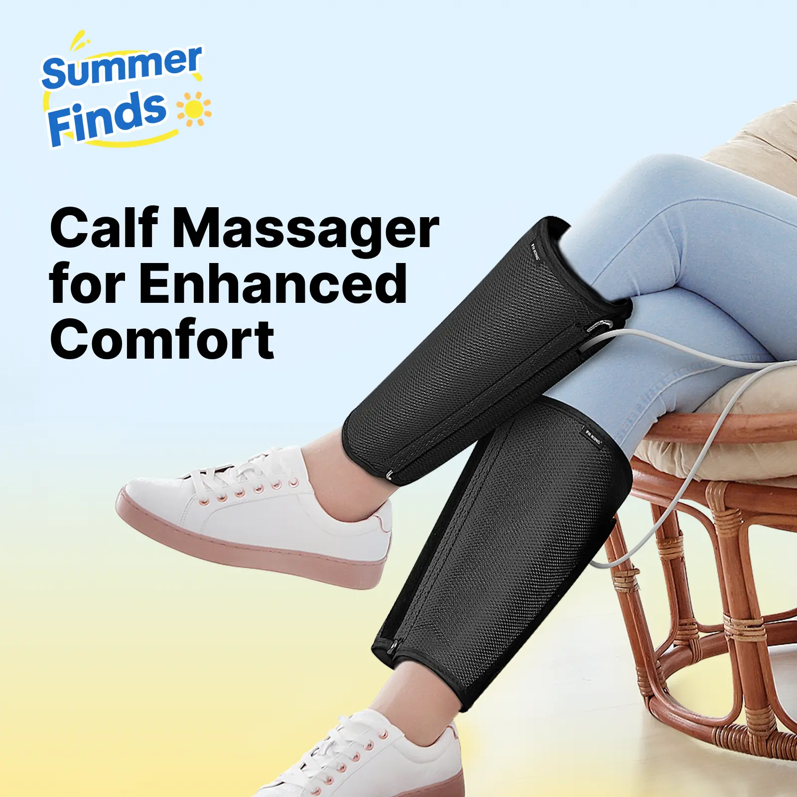 【FIT KING】 Calf Massager for Improved Circulation and Muscle Relaxation, Massage Device for Calves, Eases Muscle Fatigue and Discomfort fathersday gift
