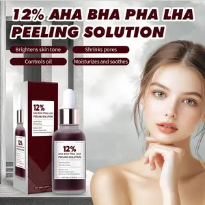 12% AHA BHA PHA LHA Peeling Solution, Multi‑Acid Exfoliating Serum