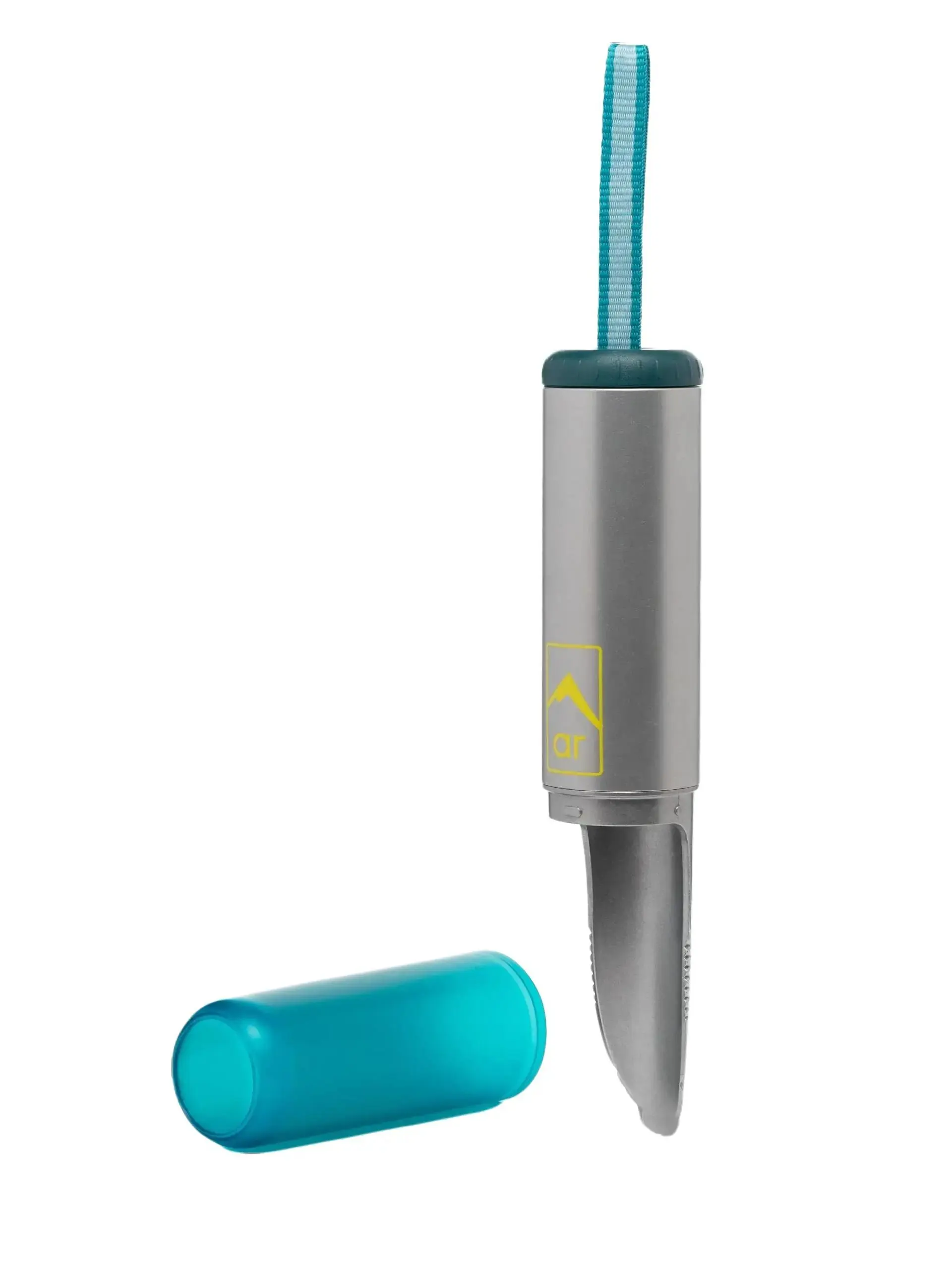 Aluminum Portable Trowel Toilet Pack - Camping Accessories, Portable Travel Toilet Accessory with 2-Ply Just-Add-Water Wipes, Ultralight Compact Leave-No-Trace Tool, Spool Roll Included