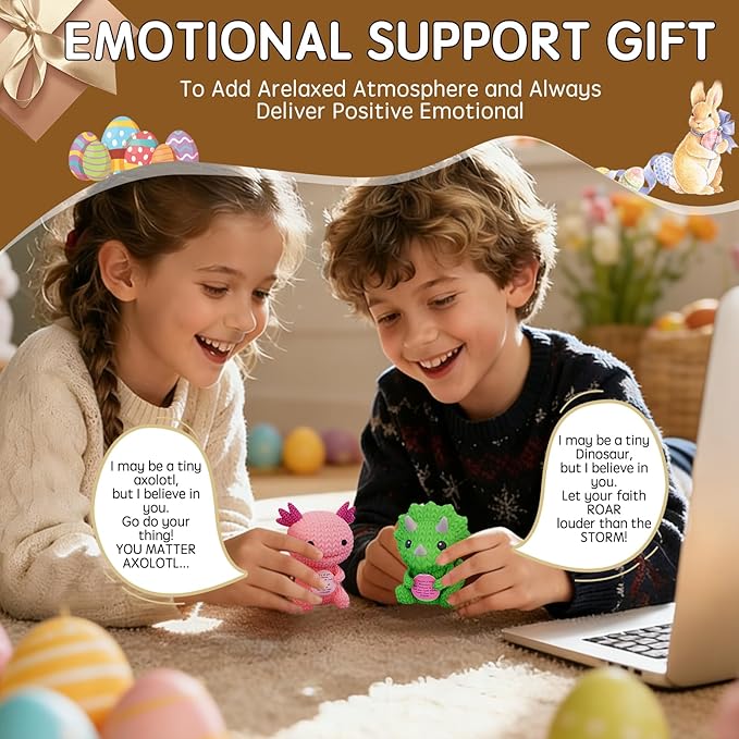 24 Pack Pre Filled Easter Eggs with 3D Printed Amigurumi Animals Easter Basket Stuffers & Party Favors for Kids Easter Egg Hunt Toys