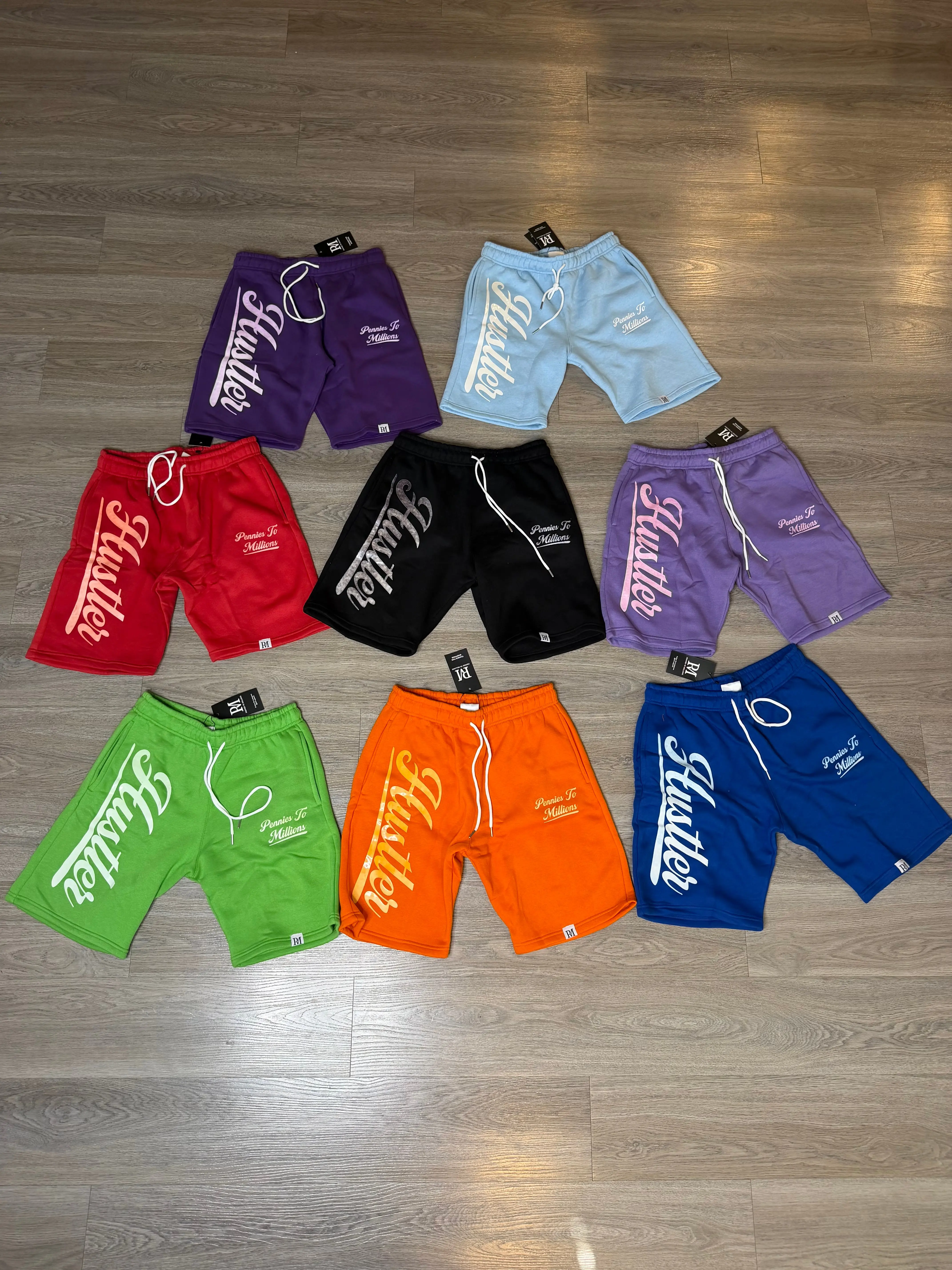 Men's Hustler Cotton Shorts, Menswear Plain Bottoms with Breathable Fabric