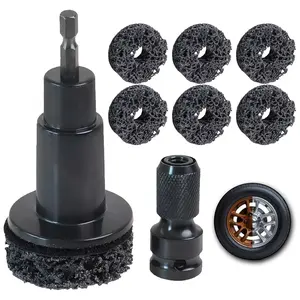 Wheel Hub Cleaning Tool, Wheel Stud Cleaner Includes 6 Grinding, Quick Rust Removal  Hub Cleaning Tool, Hub Resurfacing Tool Fits Power Drill or 1/2"  Driven Wrenches