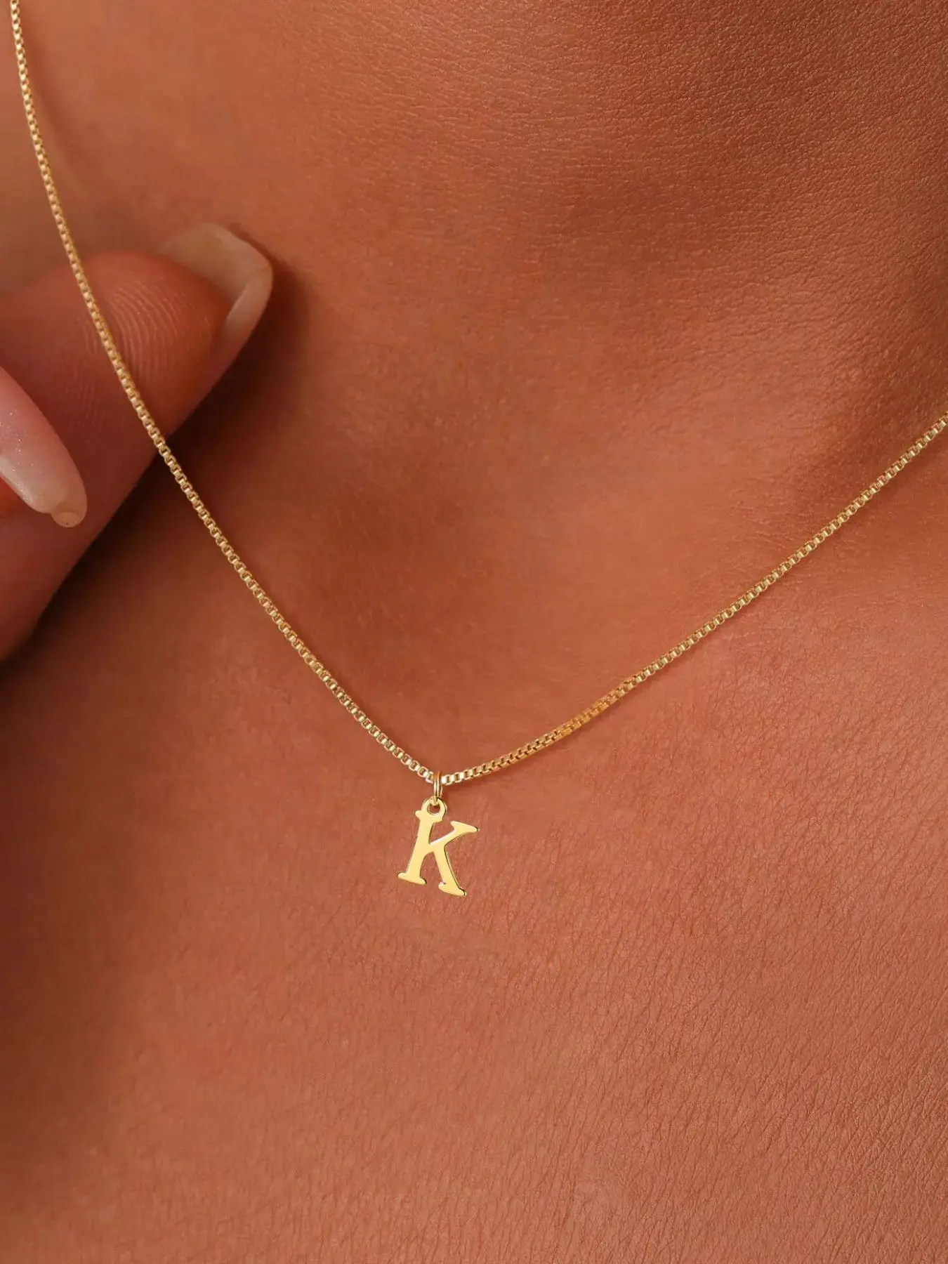 Spring Versatile Letter Detail Pendant Necklace for Girls, Girlfriend Gifts, Minimalist Chain Necklace, Matching Neck Vintage Jewelry for Girls, Letters Necklace, Daily Wear Necklace