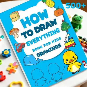32 pages How to Draw a Step-by-Step Book - 500 + Steps to Draw, Study Guide, Fun and Easy-to-Follow Design | Inspire Creativity, Rich Topics, Including Animals, Musical Instruments, and More, Educational Art Book | Easy to Read | Teaching Content