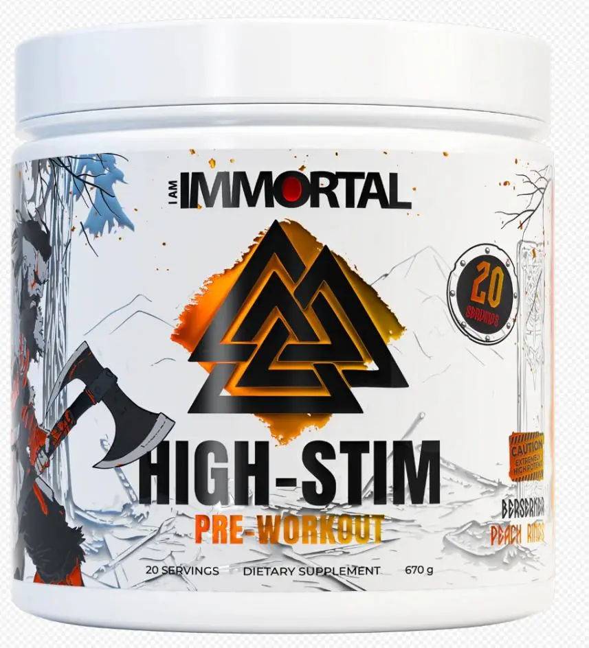 I Am Immortal Berserker High Stim Preworkout Performance Supplement Nutritional Supplement