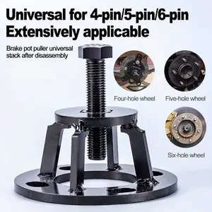 1pc Universal Brake Drum Puller, Heavy Duty Wheel Hub Removal Tool & Rear Axle Shaft Puller for Seized 4 or 5 Lug Flanges