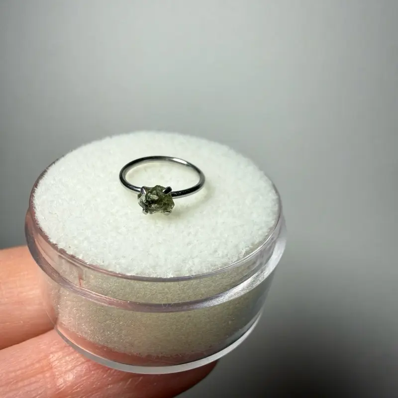 Raw Moldavite Hoop Nose Hoop Earring Hoop 316L Surgical Steel Hypoallergenic Jewelry