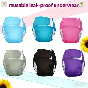 2pcs Xl Washable Reusable Leak-Proof Pants Set,(1 pc Adult Leak-Proof Pant + 1 pc Random Replaceable Leak-Proof Pad) Ice Silk Fabric, Breathable Tpu Film, Adjustable Waist, Suitable for Pregnant Women/Elderly Care/Post-Surgery ，Reusable Adult Diaper