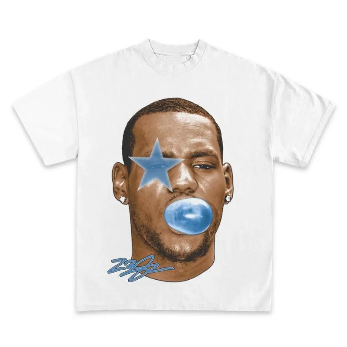 Lebron James Bubble Gum & Guitar Evolution Printed Kids' Crew Neck T-Shirt - Youth Boys' Fashion Printed, Casual Soft Music Fan Gift Top, Casual Soft Shirt, Crew Neck Shirt