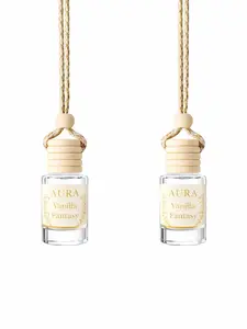 SALE NOW AURA 2 Car Air Freshener Diffuser 8ml – Long Lasting Hanging Auto Fragrance with Natural Wood Cap, Premium Glass Bottle, Strong Aroma for Car, Office & Small Spaces – Dragon Blood, Vanilla, Mahogany & More