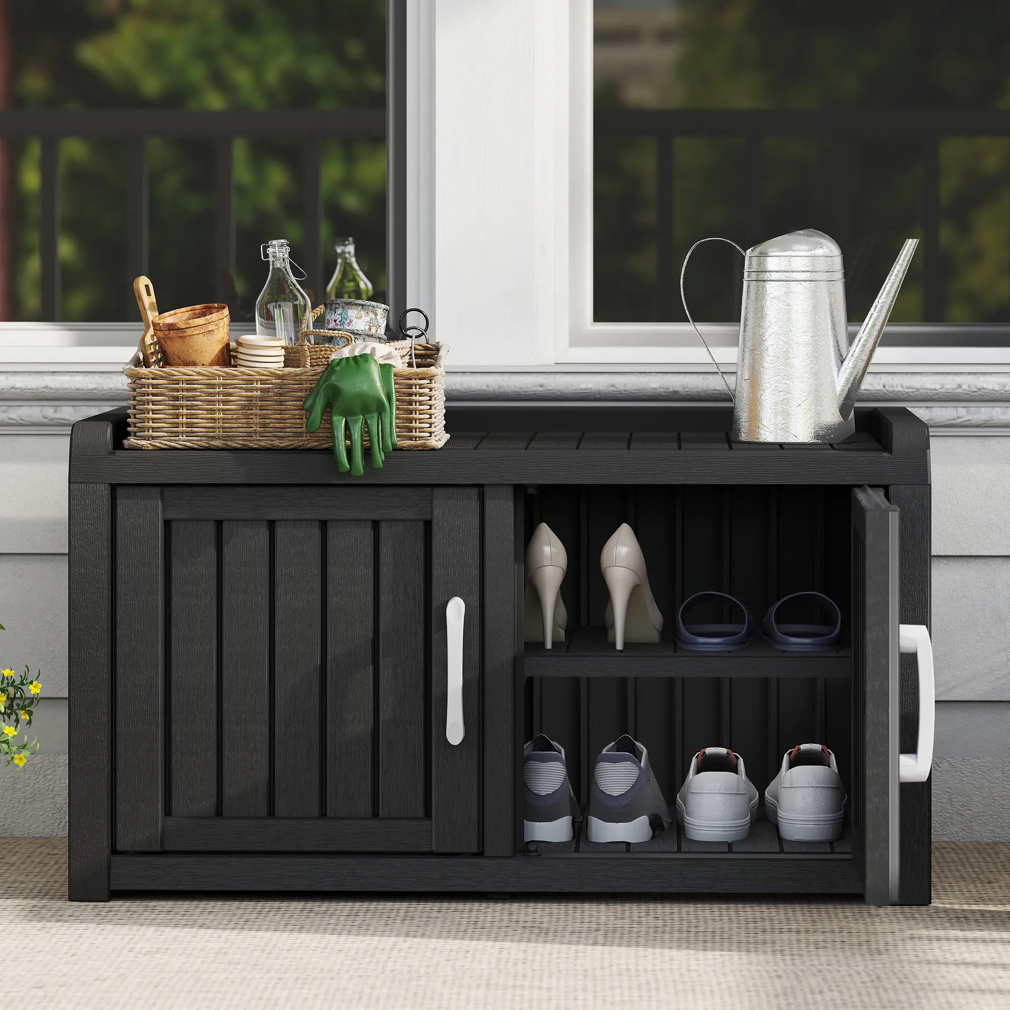 Summervibes LHBCraft Multifunctional Modern Shoe Cabinet: Stylish, Spacious & Durable for Home & Outdoor Use,