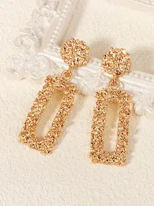 Elegant Women's Metal Rectangular Pendant Earrings, Perfect Accessory for Daily Wear & Special Occasions, Stylish Design for Ladies, Fashionable Earrings