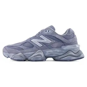 New Balance NB 9060 Mesh Synthetic Leather Pigskin Suede Comfortable Trendy Cushioning Durable Breathable Support Low Top Lifestyle Casual Shoes Unisex Style Gray Purple U9060IB