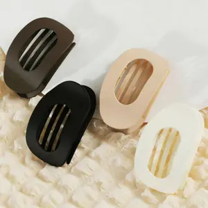 Flat Hair Claw Clips for Women,Matte Medium Hair Clips for Thick & Thin Hair- Comfortable Everyday Use for Office, Yoga, Party & Casual Styling (4PCS C)