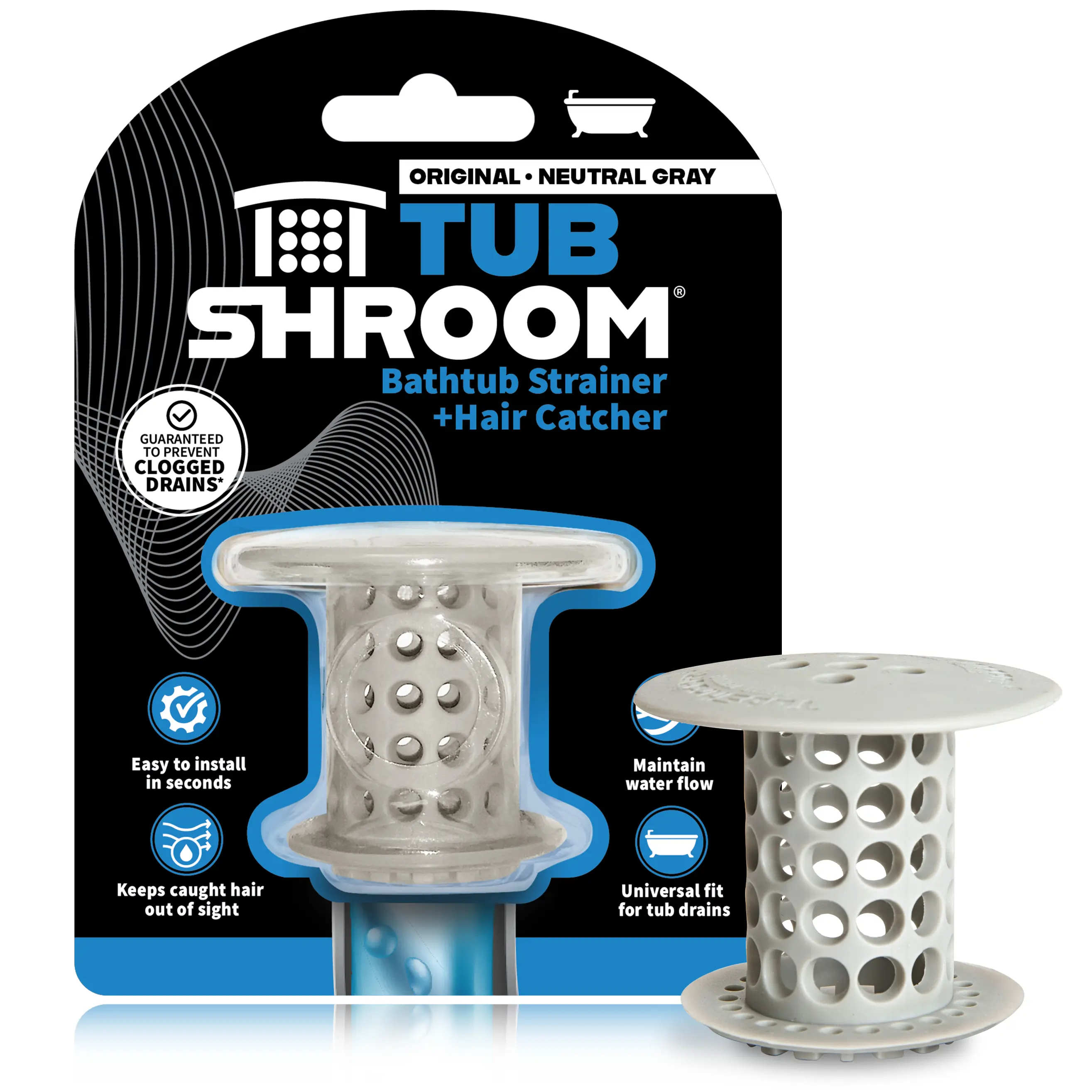 TubShroom Tub Hair Catcher Drain Protector for Bathtub Shower Pet Wipe Bathroom Organizer Bathroom Accessory TubShroom Tub Hair Catcher Drain Protector for Bathtub Shower Pet Wipe Bathroom Organizer Bathroom Accessory