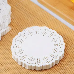 140pcs/pack Disposable Oil-absorbing Baking Paper, Flower Bottom Oil Paper, Round Through-flower Blotting Paper, Fried Food Mat, Dinner Plate Bottom Paper, Air Fryer Pad Paper, Bakeware