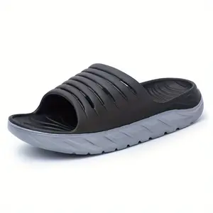 Men's large size slip-on EVA slippers are light and comfortable for bathrooms, non-slip soles, indoor and outdoor beach casual shoes, boys walking shoes
