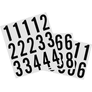 Hillman Group 848645 2 in. Square Cut Mylar Self Adhesive Numbers - 6 Piece
