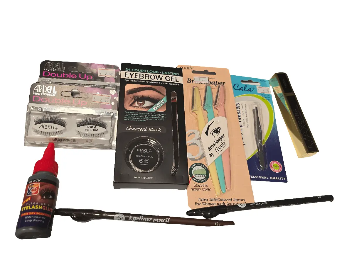 Eyebrow & Eyelash Combo - Double Up Makeup Set with Double Up Eyelash & Double Up Eyebrow Gel, Includes Makeup Brush & Makeup Brush