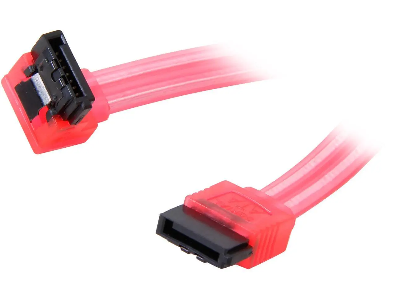Nippon Labs SATA3L0.5FT-90/180RD 0.5 ft. SATA III Cable w/ Locking Latch (90 degree to 180 degree) 0.5 feet - OEM