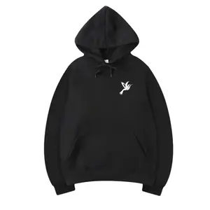 Cali Chic Women Sweatshirt Oversized Black Casual Pullover Hoodie with Silkscreen Logo Round Neck Knit 100% Polyester Fashionable Comfortable Women's Wear