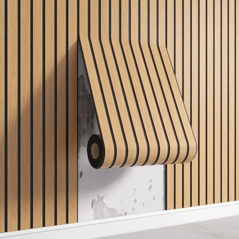 Self-Adhesive PVC Wall Panel, Thick Oak Wood Grain 3D Soundproofing Wall Panel for Interior Walls & Ceilings, Accent Wall Peel and Stick, Peel & Stick, Renter-Friendly, Acoustic Wall Panels