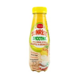 POCAS Sunrise Pineapple Coconut Milk Smoothie - 0 Sugar Added, Rich in Vitamin C, 300ml