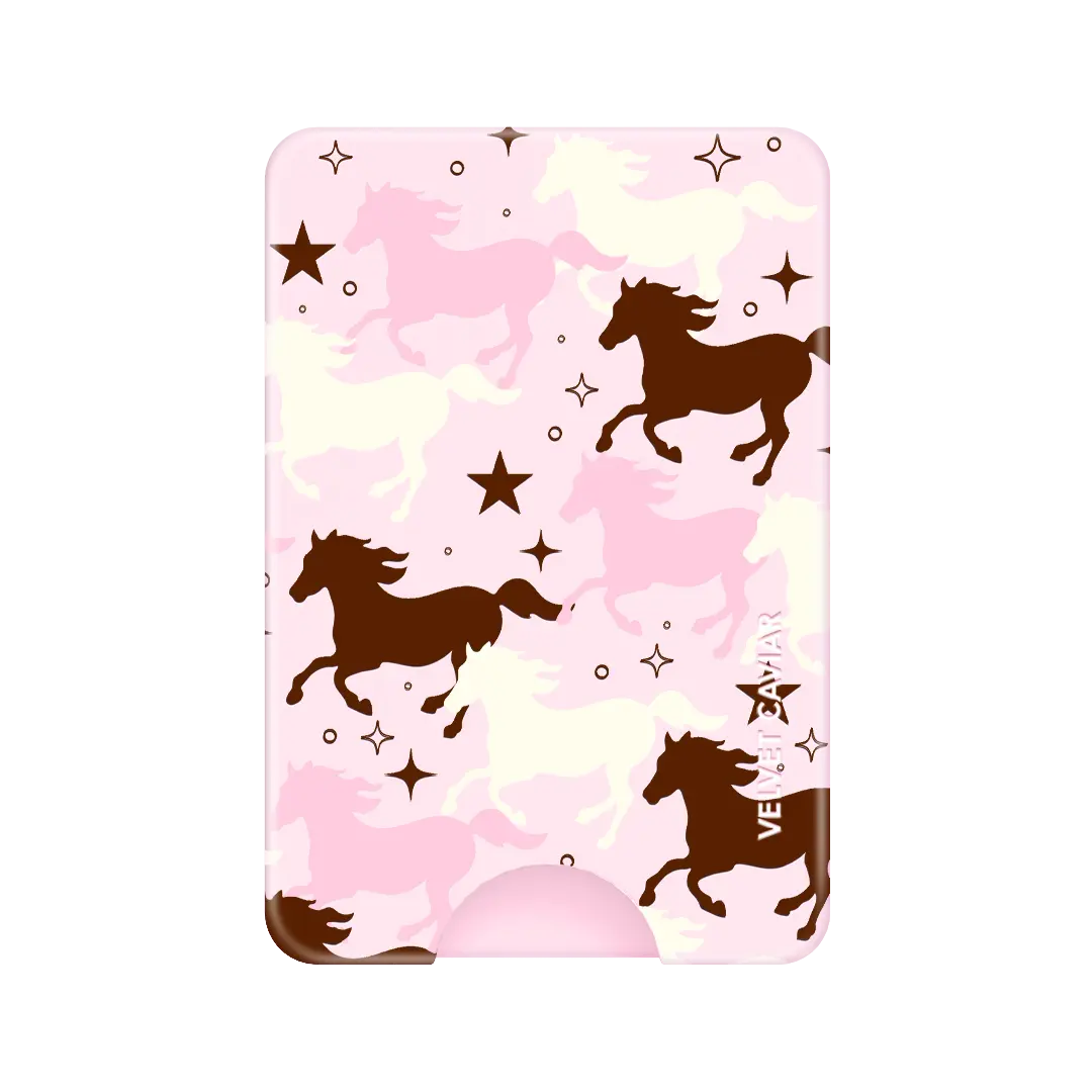 Pink Pony Glitter MagSafe Wallet