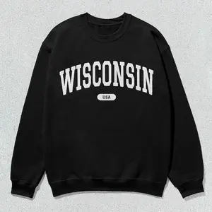 Wisconsin Sweatshirt USA Crewneck Sweater Unisex