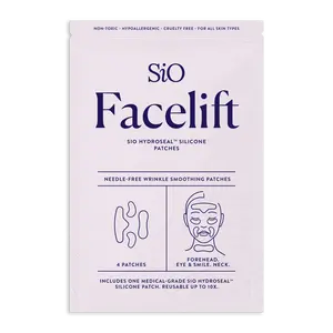 SiO FaceLift Set - 10x Reusable Wrinkle-Fighting Patches for Neck Eye Smile & Brow - Gentle Compression Hydration for Smoother Firmer Look - Value Pack